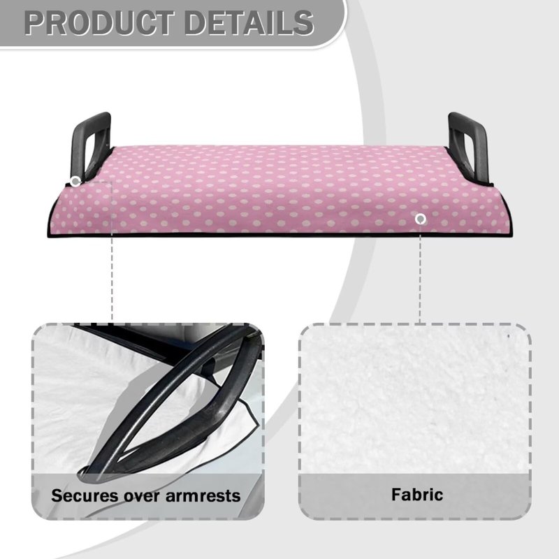 Mintulipy Pink Dots Golf Cart Seat Towel Blanket - Soft Seat Cover, Anti Dust & Scratch Protector for Club Car Front Golf Cart