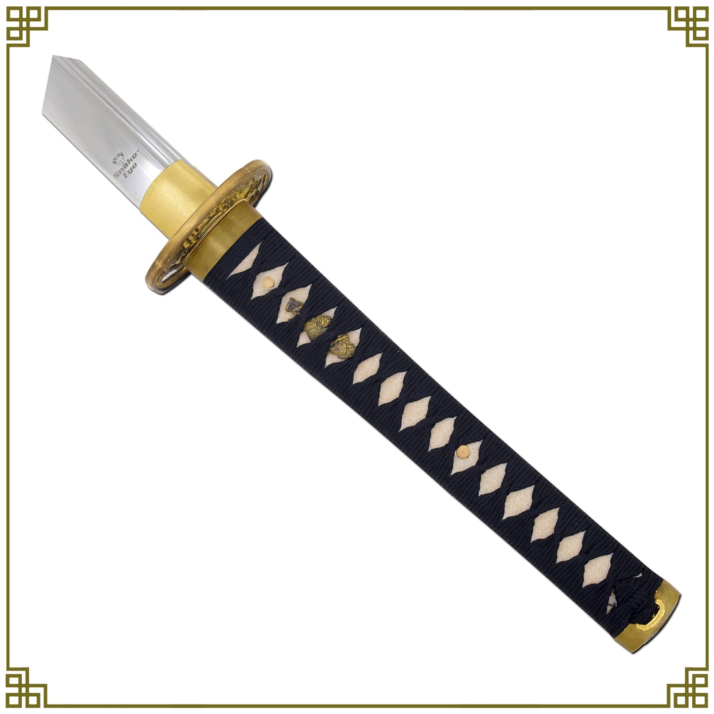 Snake Eye Tactical Classic Japanese Samurai Katana Swords with Heavy Duty Wooden Stand- (0929)