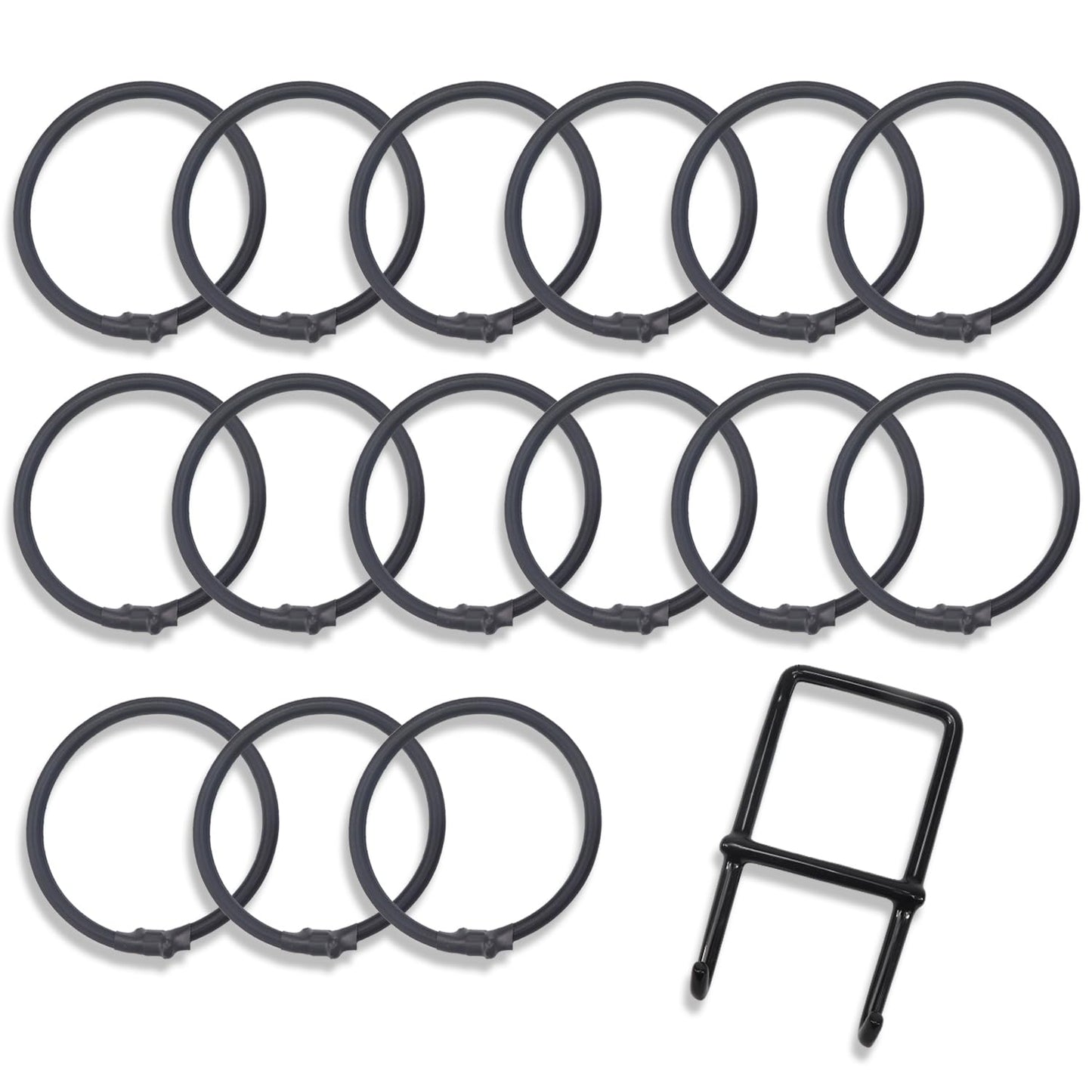 NEWAN 15Pcs Independent Bungee Cords,Replacement for Fitness Trampoline Bungee Cords + Mounting Tool - Max Limit 330 lbs
