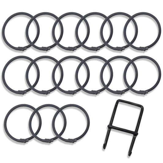 NEWAN 15Pcs Independent Bungee Cords,Replacement for Fitness Trampoline Bungee Cords + Mounting Tool - Max Limit 330 lbs