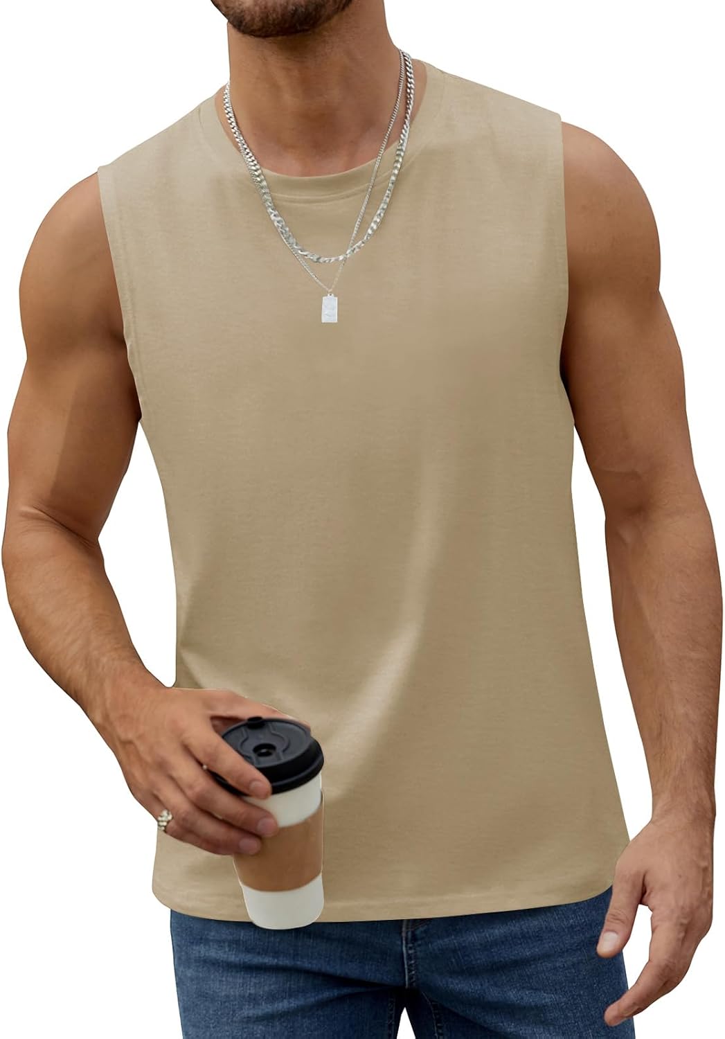 Men's Gym Workout Sleeveless Tank Tops | Casual Muscle Cut-Off Shirts for Fitness