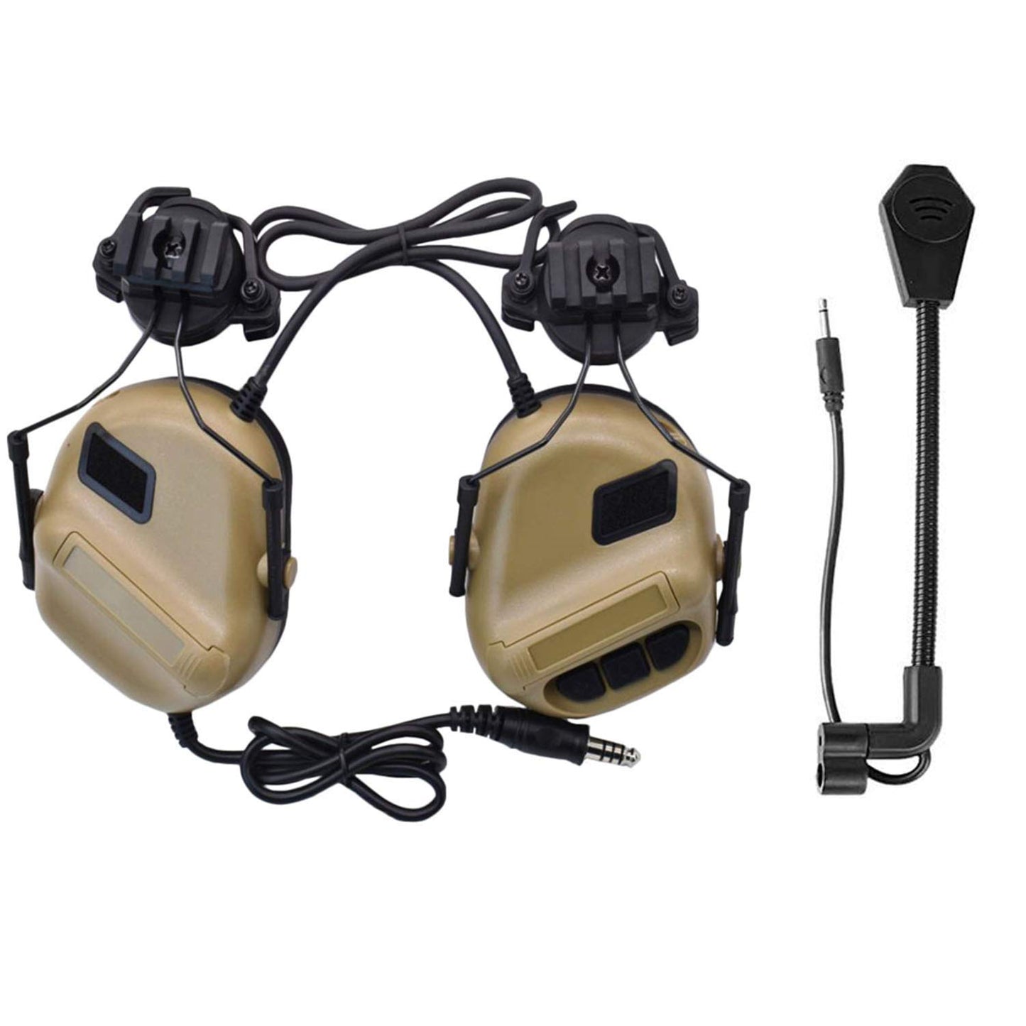 JFFCESTORE Tactical Headset No Noise Reduction for Z.Tactical Series PTT (TAN)