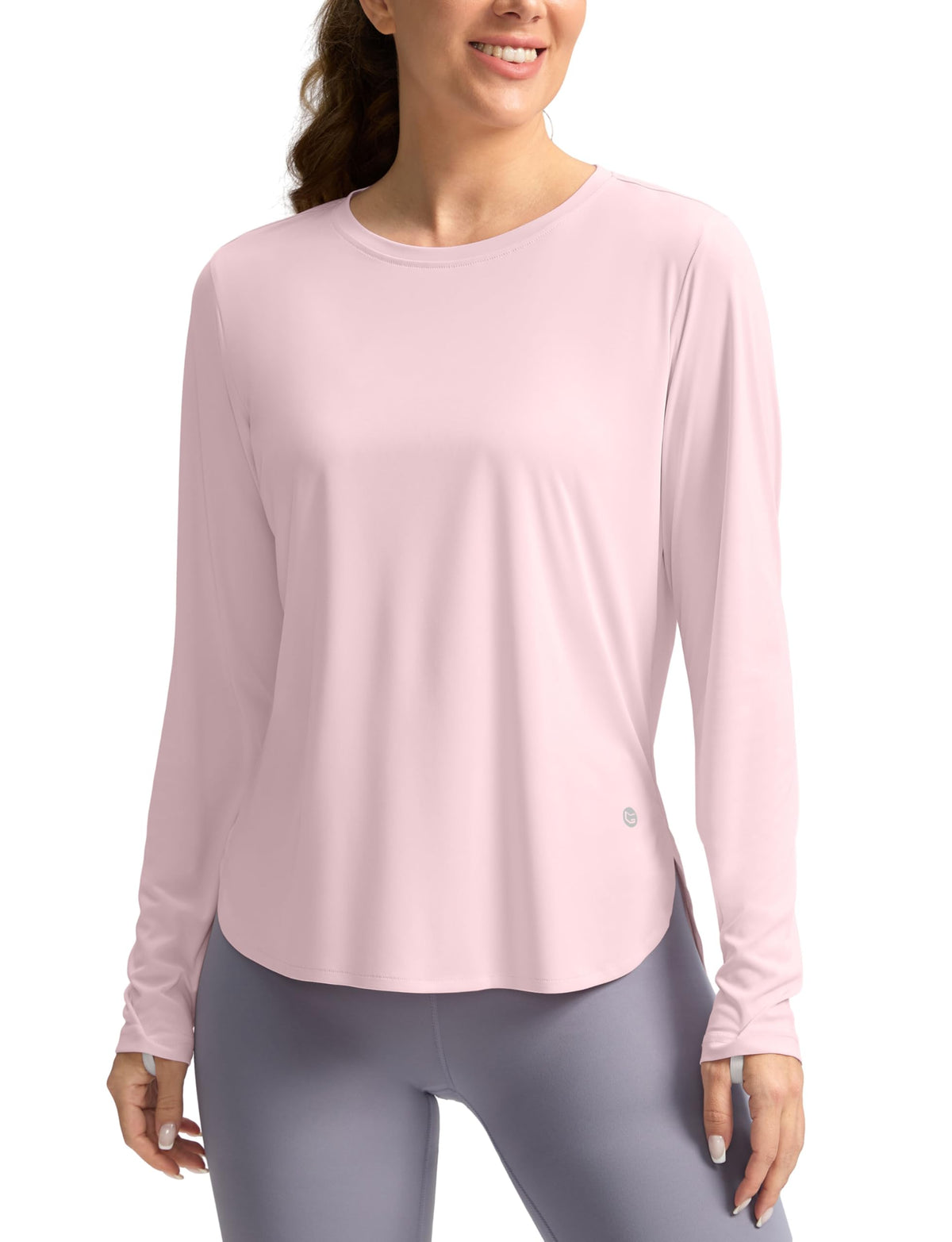Women's Sun Shirts UPF 50+ Long Sleeve UV Protection Shirt Lightweight Quick Dry Workout Hiking Tops for Women(Seashell Pink,XXXL)