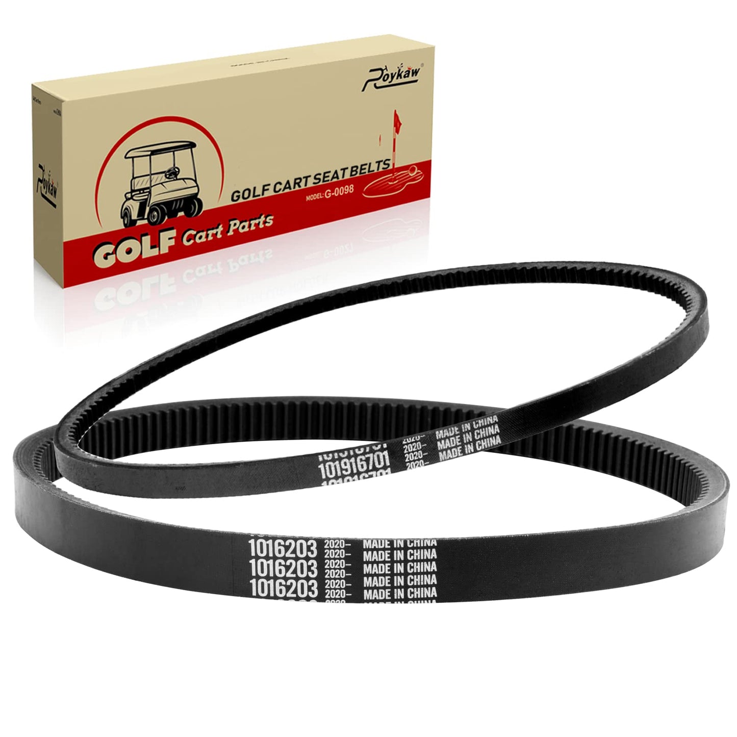 Roykaw Golf Cart Clutch Drive Belt/Starter Generator Belt Kits for 1997-Up Club Car DS & 2004-Up Club Car Precedent Golf Cart with OHV Kawasaki Engine Replaces OEM #101916701, 1016203