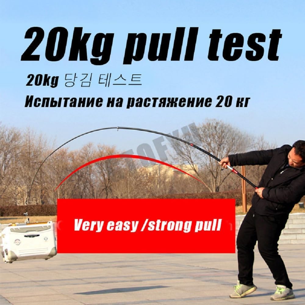 Telescopic Fishing Rod - Carbon Fiber Travel Surf Rod for Spinning | 20-50LB Medium-Heavy Baitcasting Pole