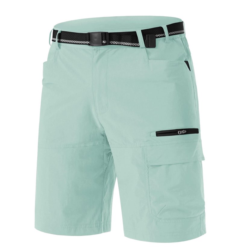 TACVASEN Mens Shorts 10" Dress Golf Outdoor Lightweight Quick Dry Summer Casual Fishing Travel Shorts with Zipper Pockets Lake Blue 30