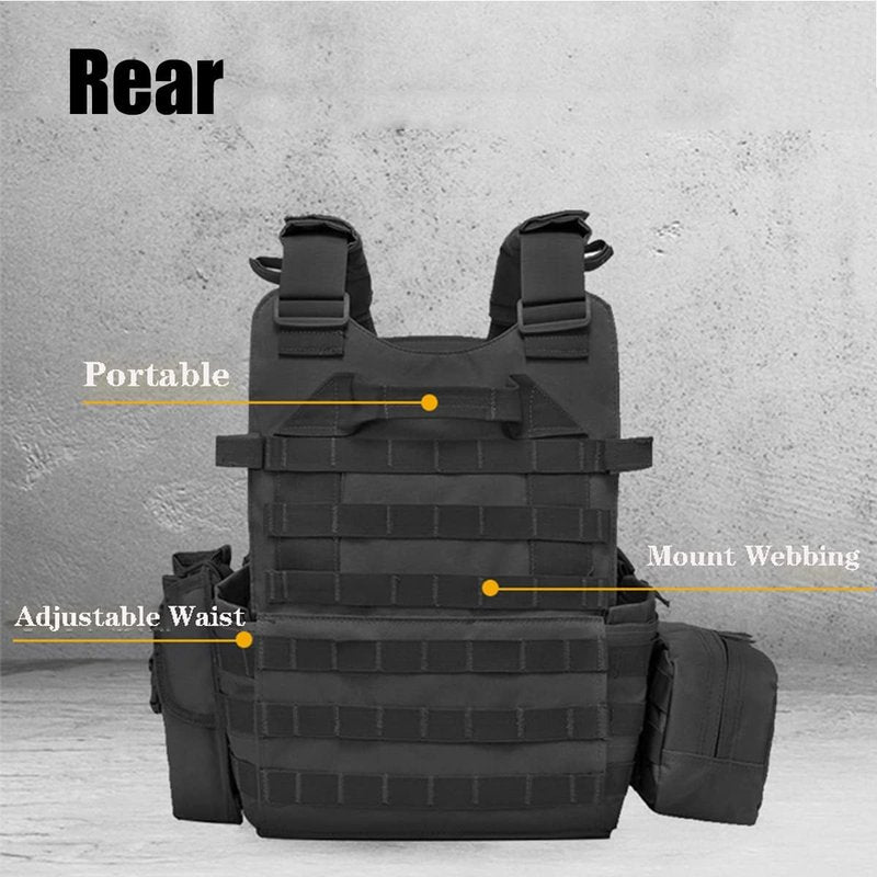Tactical Vest for Men - Quick Release Breathable Paintball & Airsoft Gear | Adjustable Fit