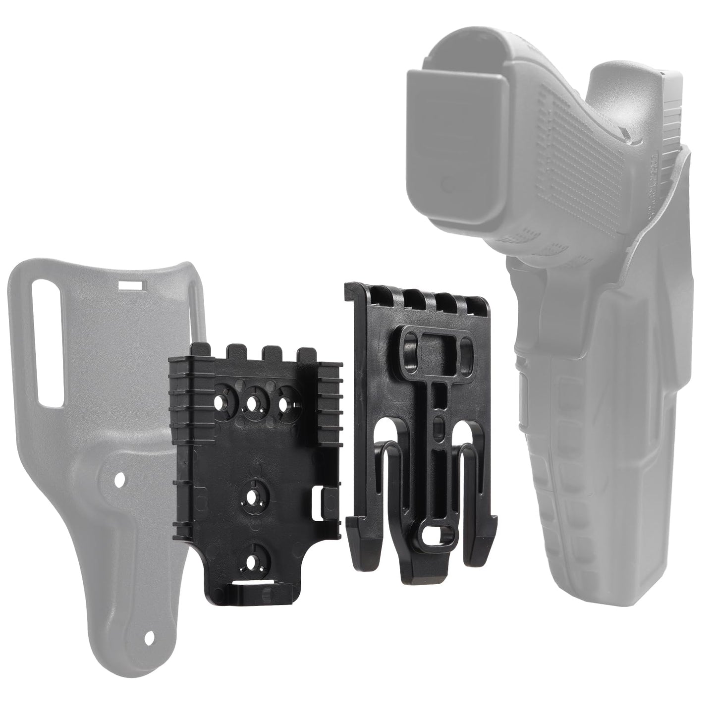 QLS Quick Locking System Kit,Platform Attachment for Duty Holster with Locking Fork & Receiver and Accessories,Black-One Size,2 Pack