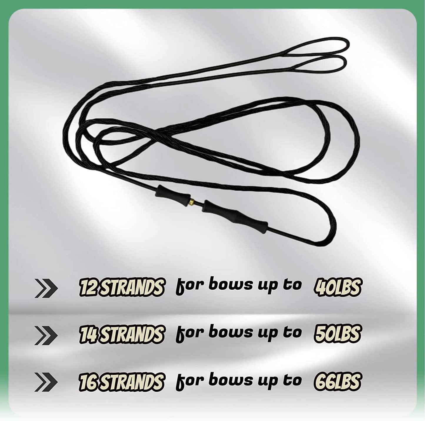 DeeRace Traditional Recurve Bow String and Bowstring Finger Savers Set, Dacron Bow String with Finger Guards (AMO 50” (Actual Length 46”), 12 Strands (Recommended for up to 40 lbs))