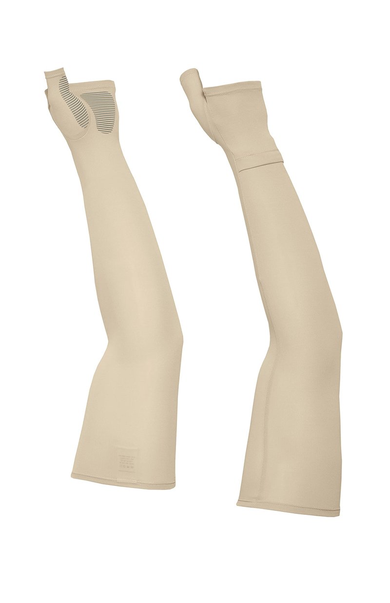 Sunday Afternoons Unisex Uvshield Cool Sleeves with Hand Cover, Cream, Large/X-Large