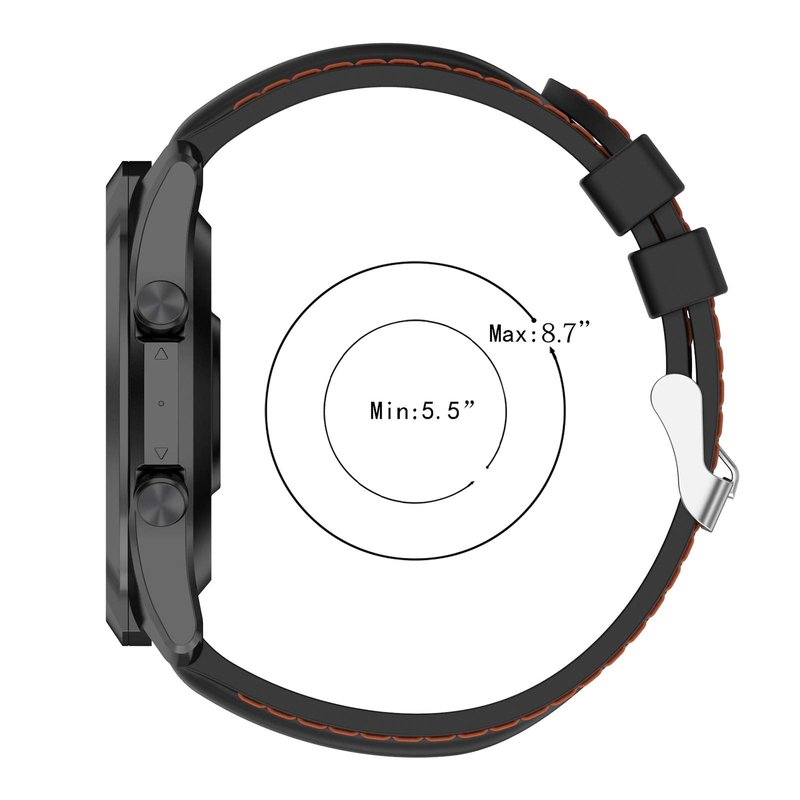 AWADUO Compatible For TicWatch Pro 3 Replacement Band, Replacement Silicone Wrist Strap Band For TicWatch Pro 3/3 LTE, Soft And Durable(Silicone Black)