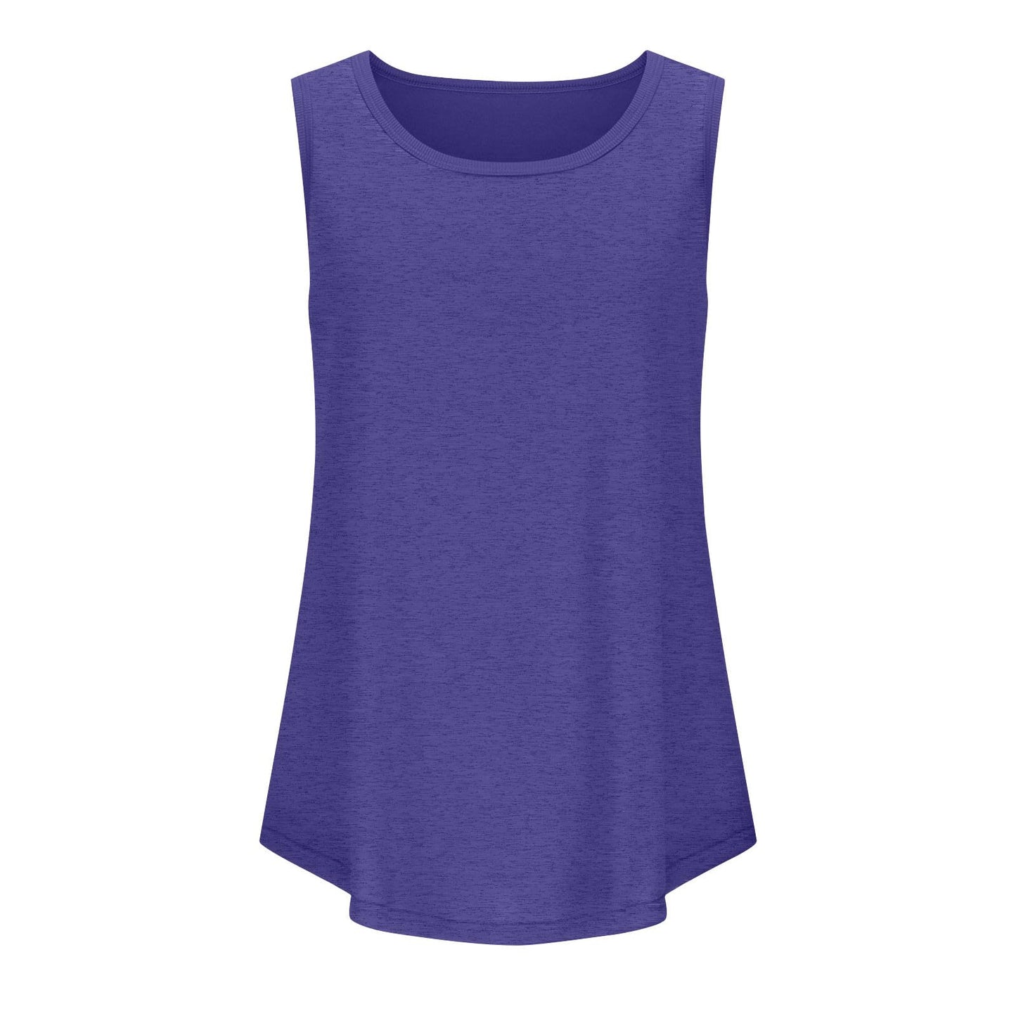 Generic Tunic Shirts for Women Scoop Neck Flowy Tank Tops Dressy Casual Summer Sleeveless Tanks Hem 2024 Trendy Tops Purple, Small