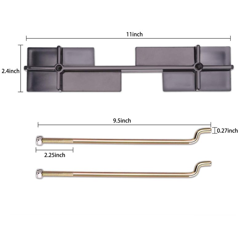 Golf Cart Battery Hold Down Plate with Rods Kit for EZGO TXT RXV 1994-up Gas and Electric Gas and Electric Golf Cart, OEM# 70045G01 01101-G01