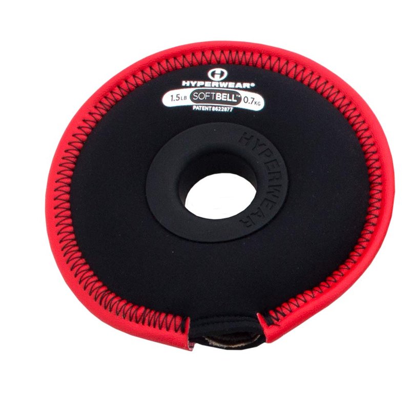 HYPERWEAR SoftBell Hand Weight Plates, 1.5 lbs, Use Alone or with SoftBell Handles for Dumbbells, Kettlebells & Barbells