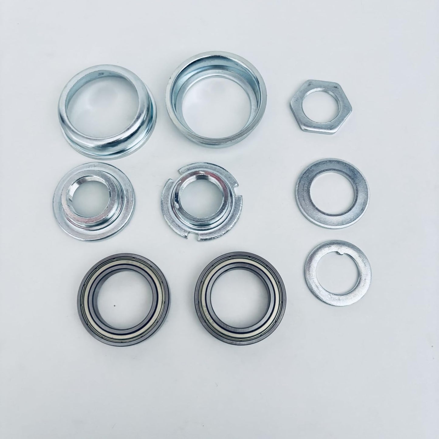 Upgrade Bottom Bracket Cup Set, for One-Piece Bottom Bracket Cup Set Silver Color (2" Cup-52mm OD)
