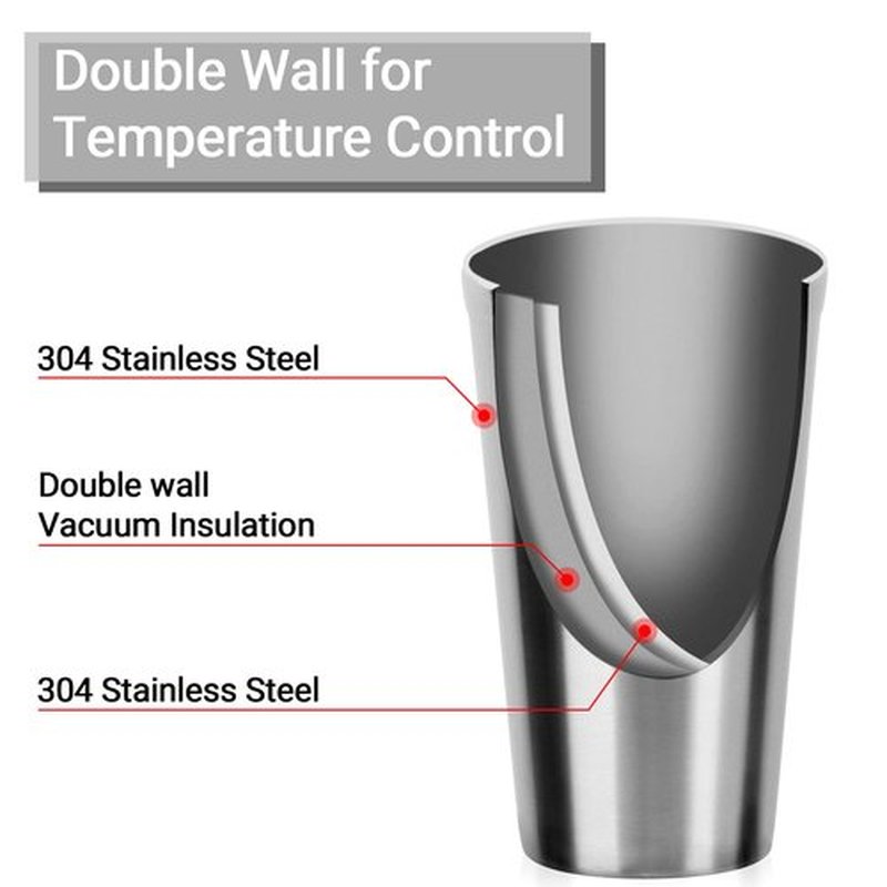 Beasea Stainless Steel Cups 16 oz, 12 Pack Large Stainless Steel Tumbler Bulk Stackable Double Wall Insulated Metal Pint Glasses Tin Cups for Drinking Home Restaurant Office Party Camping