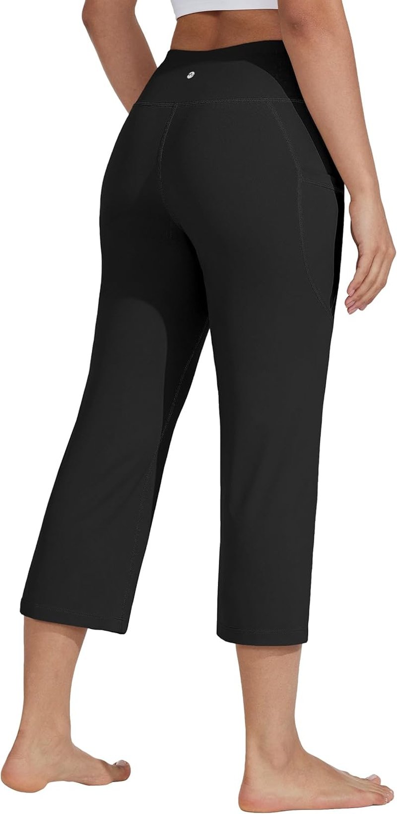 Willit Women's High Waist Yoga Capris - Athletic Crop Leggings for Exercise | 21-Inch Length