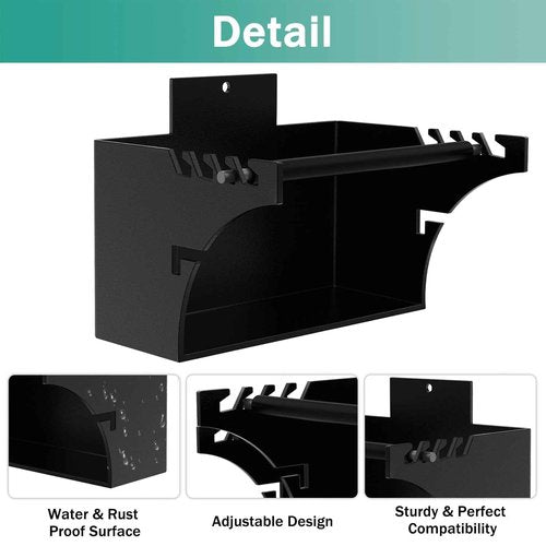 FOROIRON 4 Pack Universal Gun Magazine Storage Wall Mount Rack AR Mag Holder Wall Mount Display Mag Storage for All AR10, AR15, AK47, SKS, M4, Pistol Mags of All Calibers HD94-FW