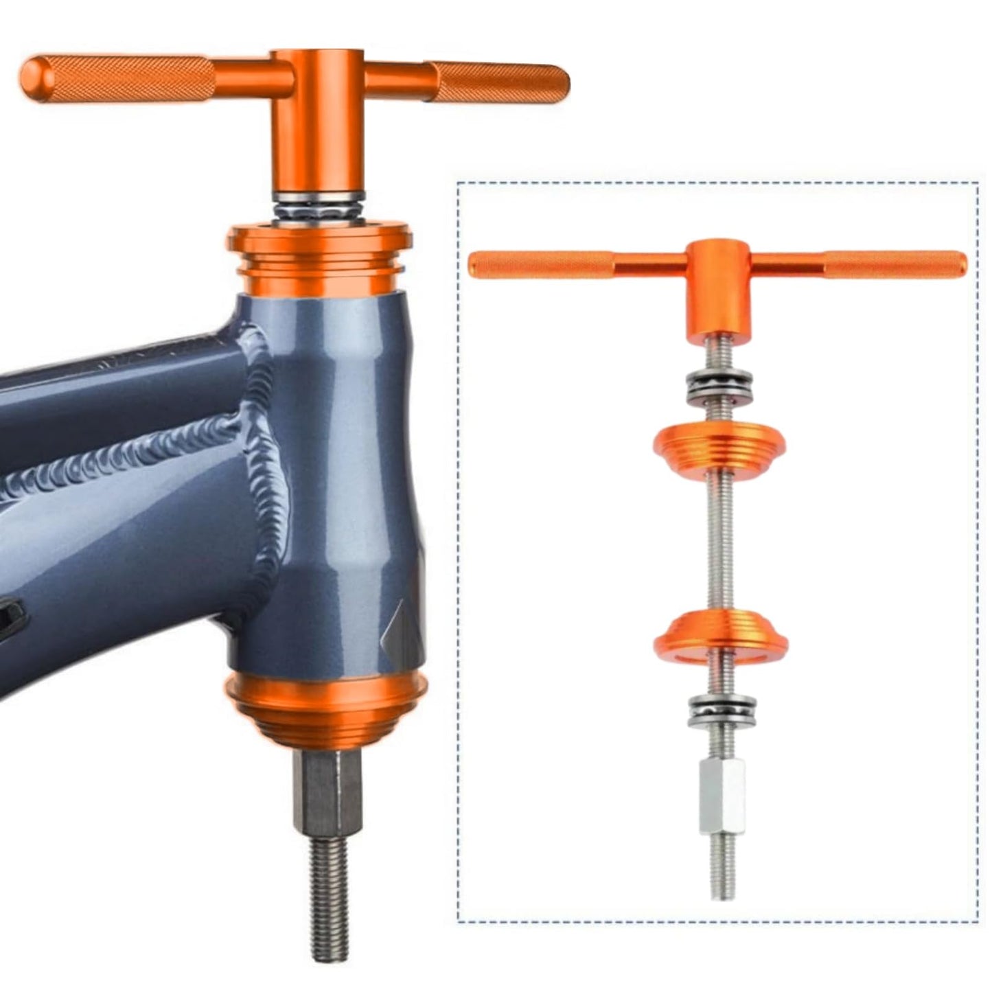 Rowzzi Bike Headset Press Tool, Bicycle Repair Accessories Bearing Installer, Bicycle Headset Bearing Press-in Tool Bike Headset Cup