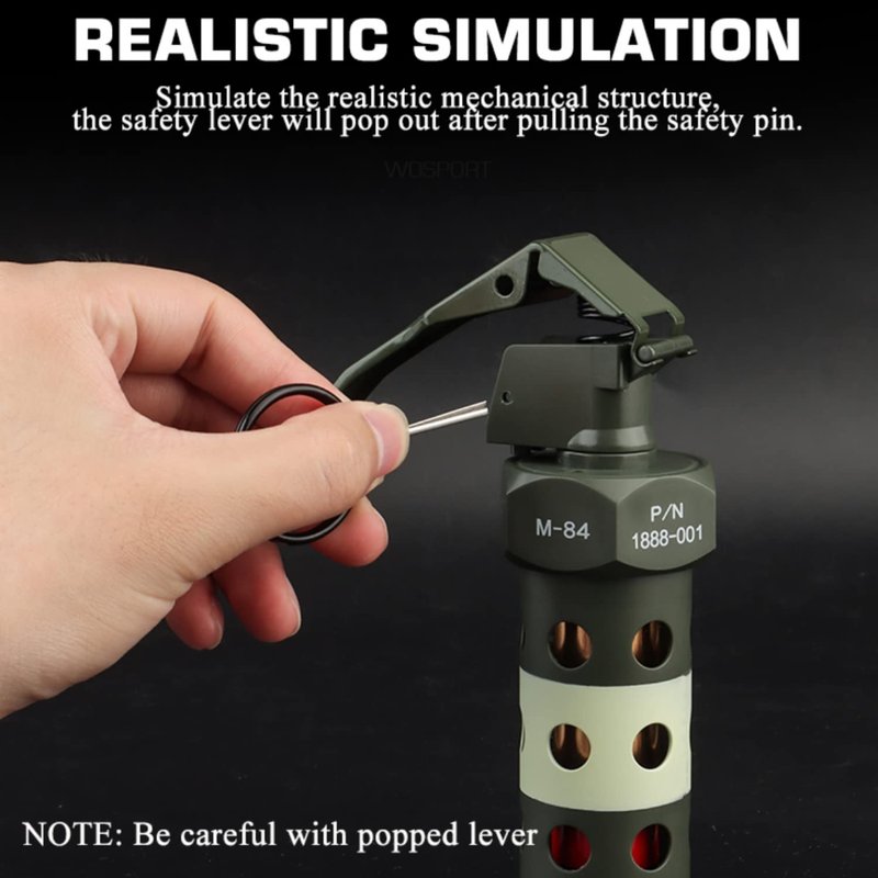 Zhongren Dummy Grenade Toy Model Plastic Grenades CS Airsoft Tactical Gear Accessories for Army Fans Cosplay Movie Props Outdoor (M-84)