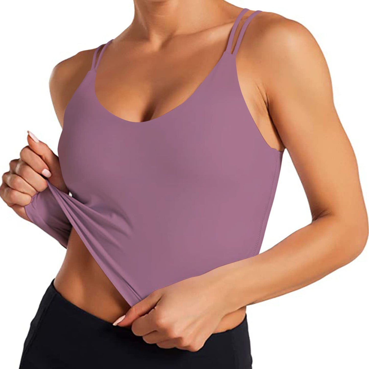 Sports Bra for Women Longline Padded Bra Yoga Crop Tank Tops Fitness Workout Running Top