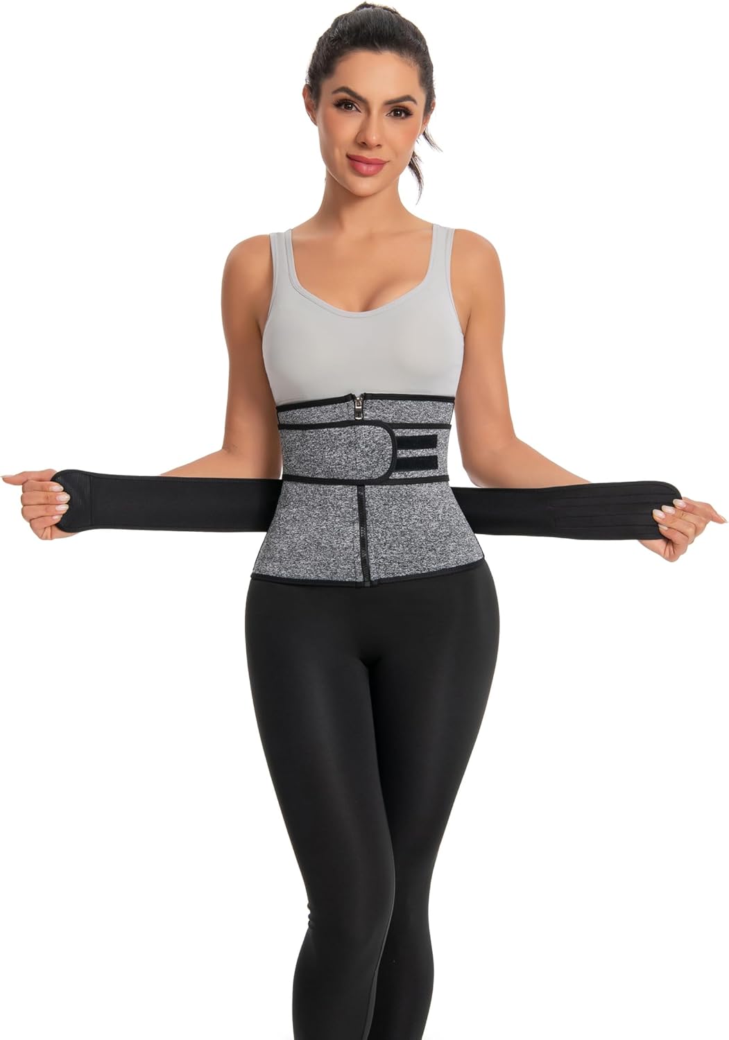 Women's Seamless Sweat Corset Body Shaper - Black Workout Waist Trainer for Enhanced Comfort