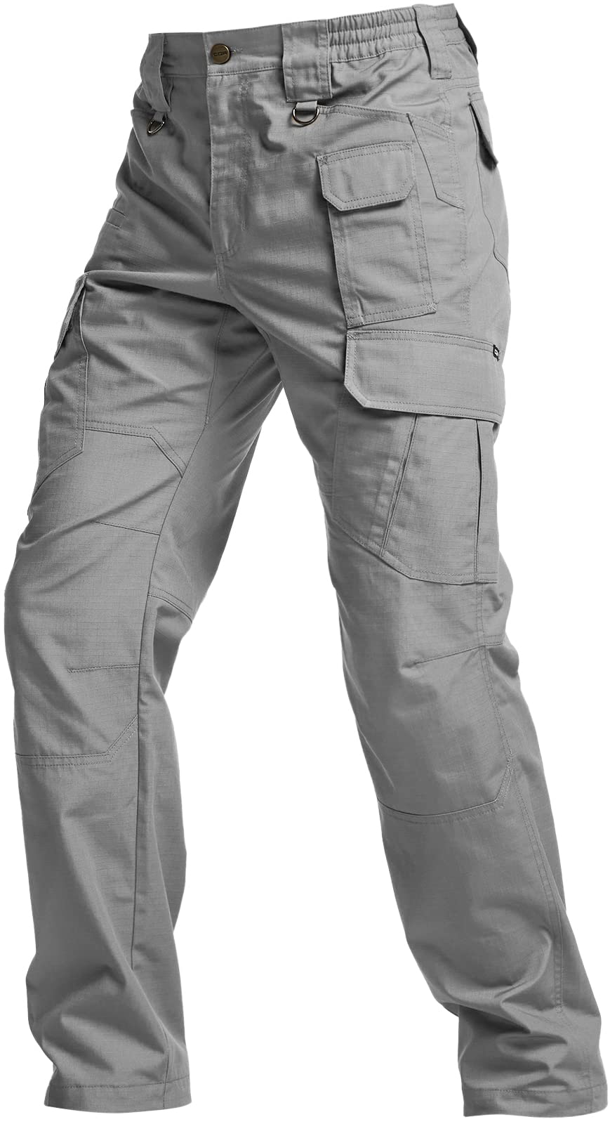 CQR Men's Tactical Pants, Water Resistant Ripstop Cargo Pants, Lightweight EDC Work Hiking Pants, Outdoor Apparel, Duratex Mag Pocket Stone, 30W x 30L