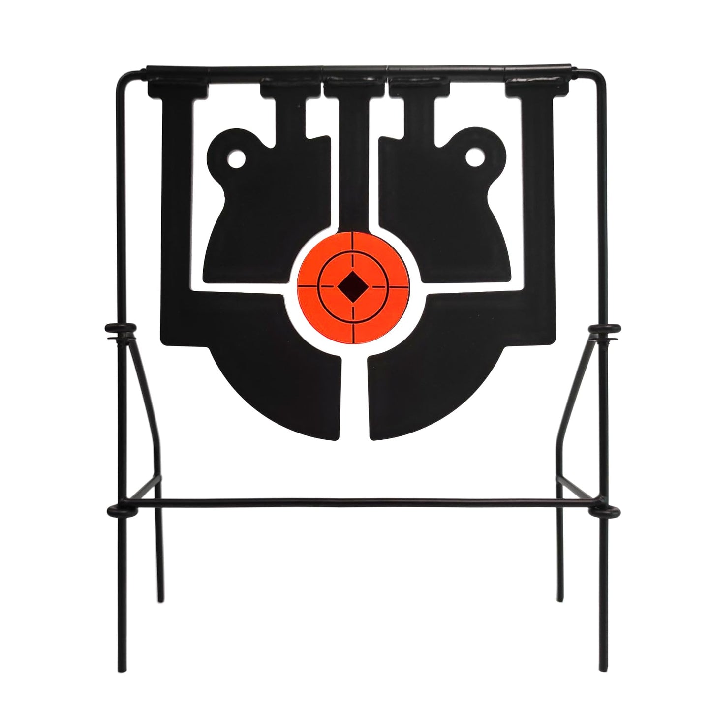 Atflbox 5 in 1 Rimfire Resetting Target, Heavy Metal Spinning Airgun Rifles and Handguns Shooting Target for Outdoor and Backyard, Rated for .22 .25 .30 Caliber