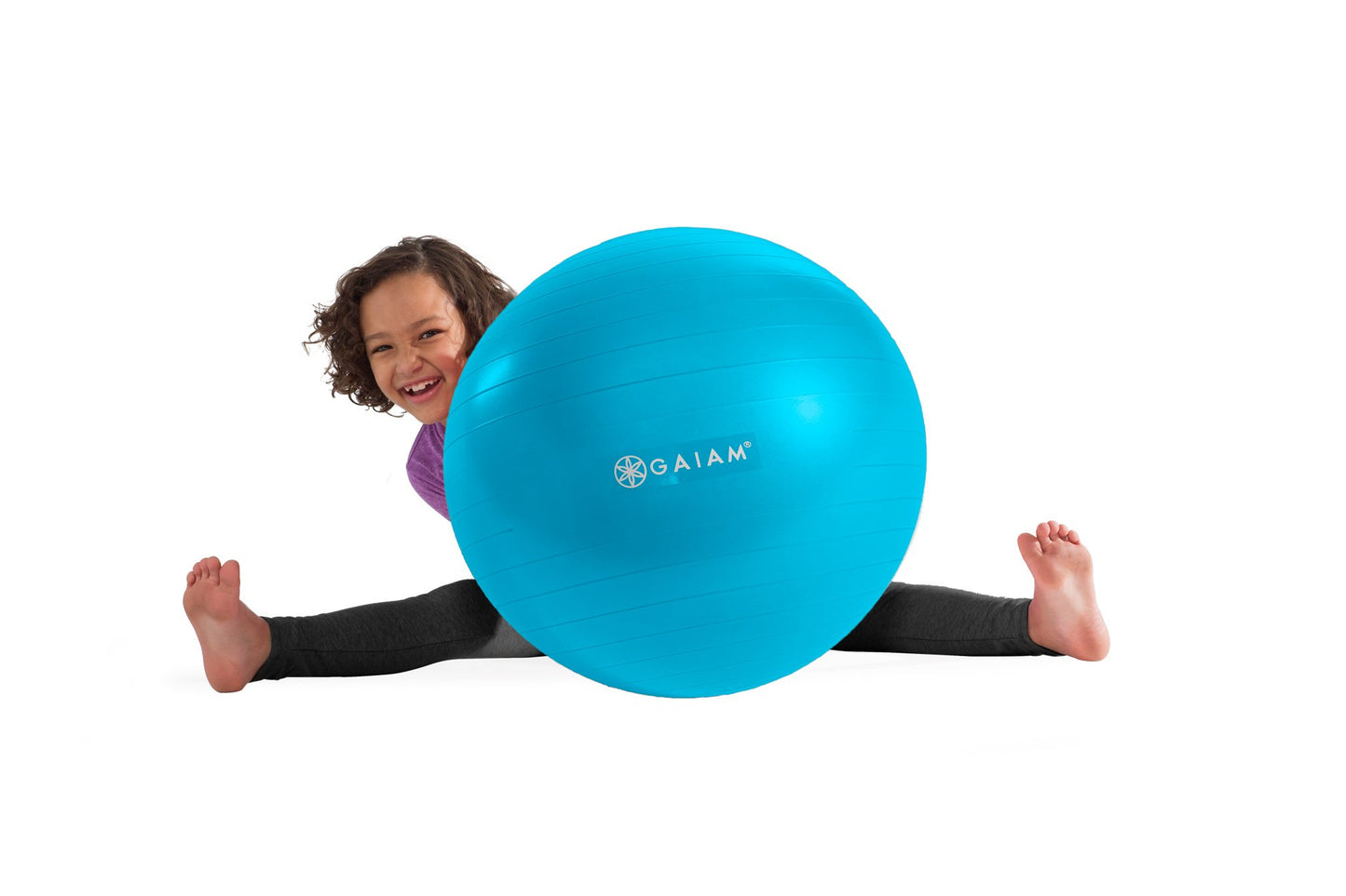 Gaiam Kids Balance Ball - Exercise Stability Yoga Ball, Kids Alternative Flexible Seating for Active Children in Home or Classroom (Satisfaction Guarantee), Blue, 45cm (2.09 Pounds)