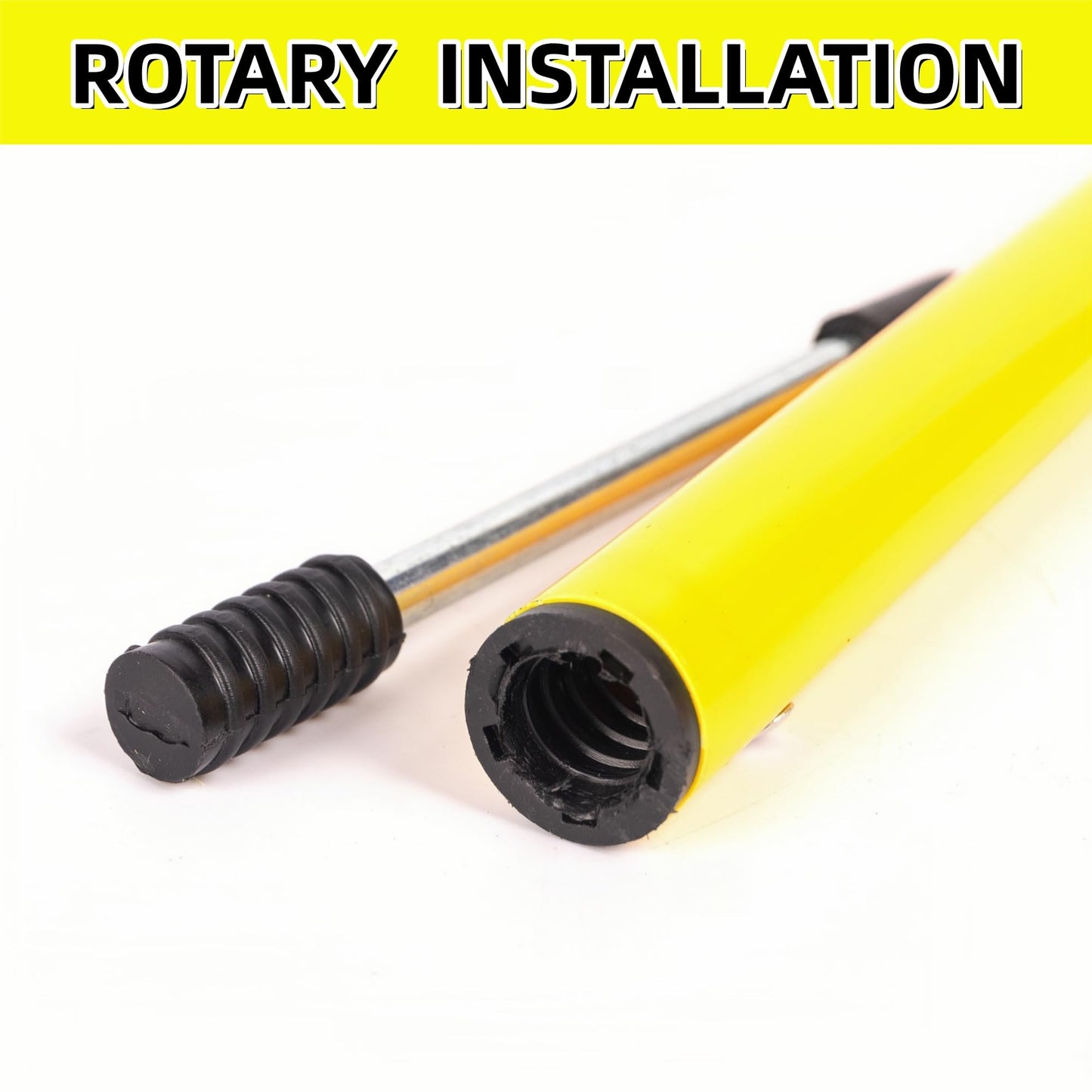 6 Pcs Soccer Agility Poles for Training, 5 FT Adjustable Speed and Agility Training Equipment for Football/Basketball/Horse/Dog Practice, Soccer Sticks with Steel Ground Nails Outdoors (Yellow)