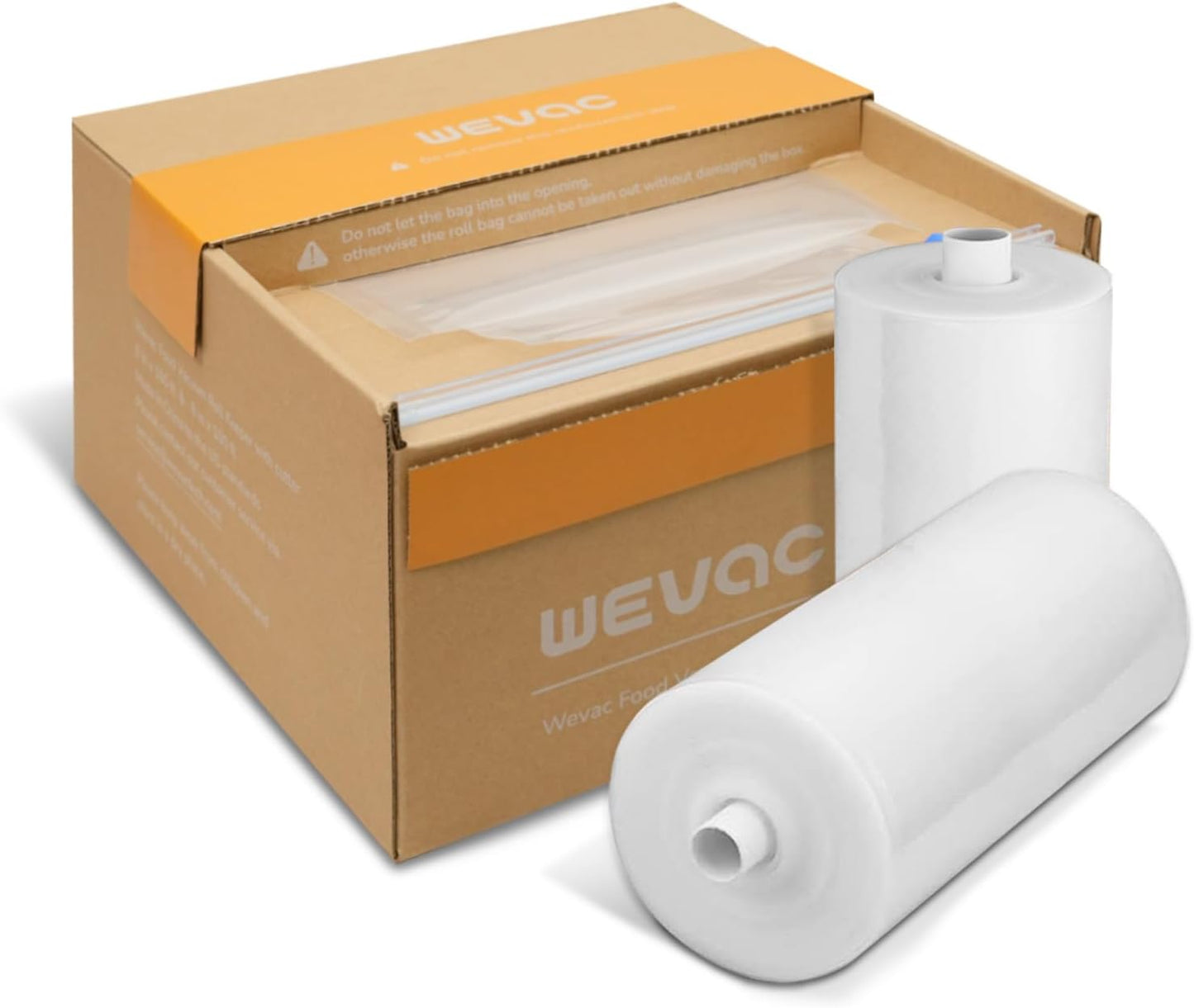 Wevac Vacuum Seal Roll Keeper - BPA Free Food Saver Bags | 6"x100' & 8"x100' Rolls for Meal Prep & Storage