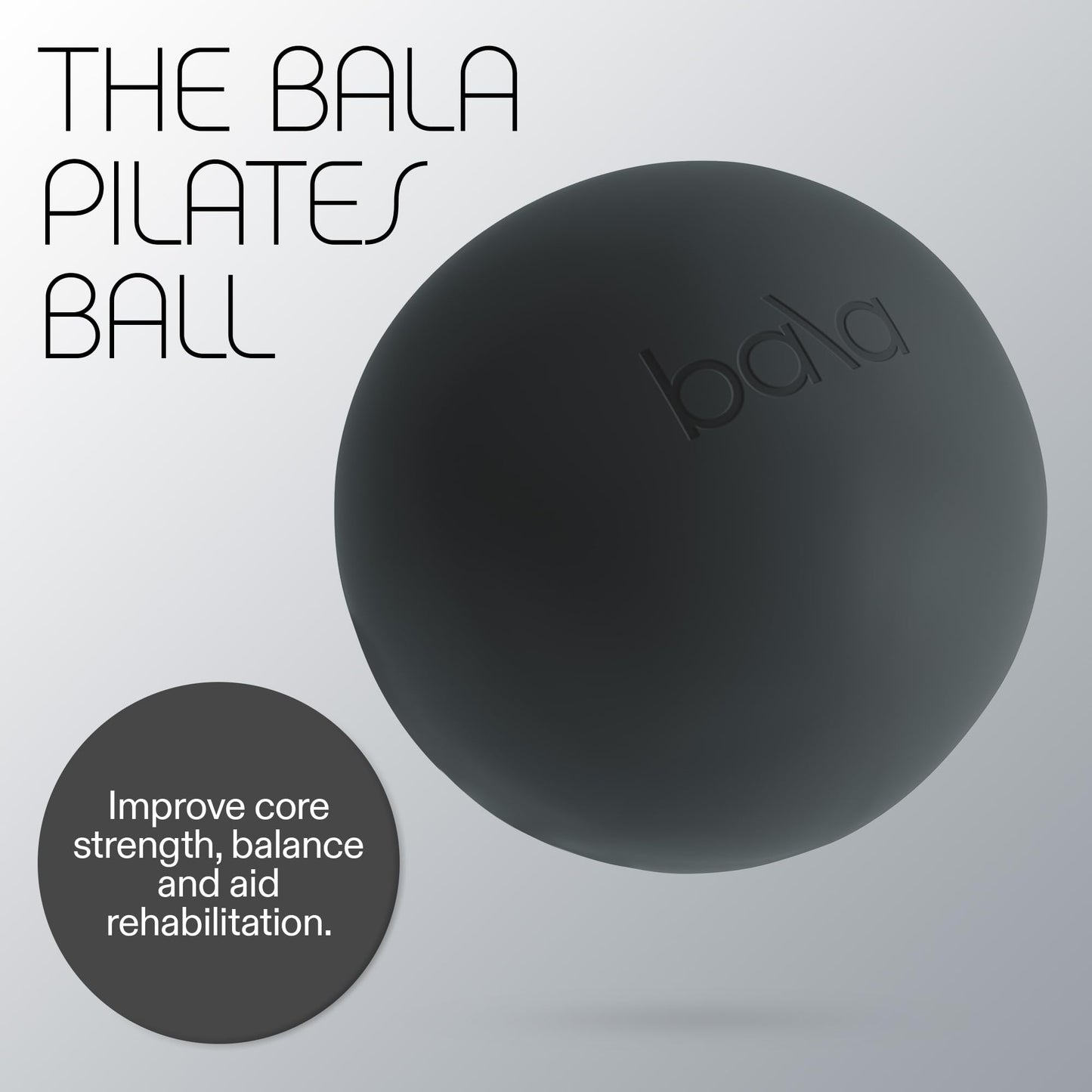 Bala Non-Weighted Exercise Ball (Sea) - 8" Yoga Ball for Barre, Stretching, Strength & Core Training - Small Pilates Ball Workout Accessory with Mini Pump for Home Gym & Fitness Routines