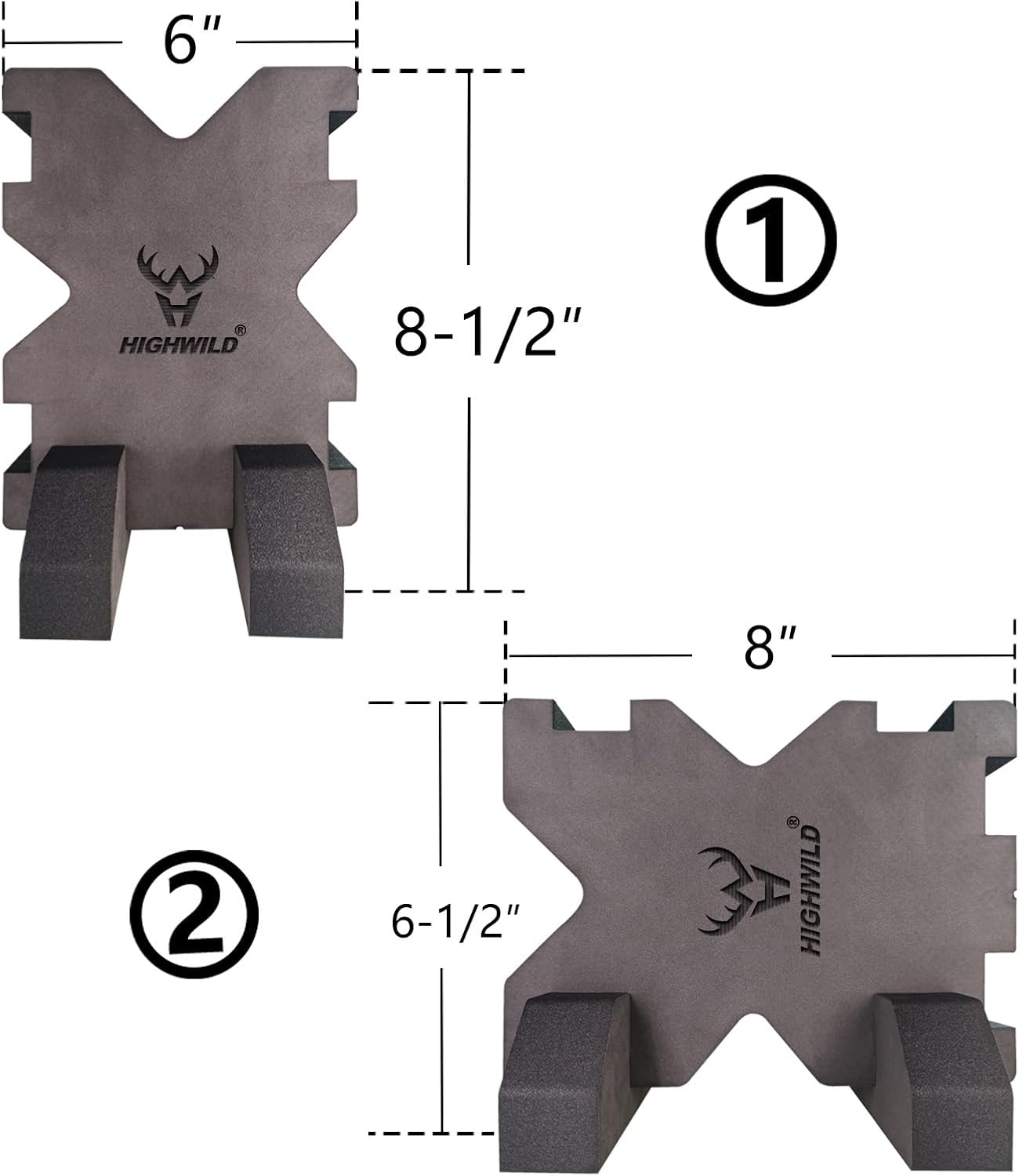 Highwild Shooting Foam Rest - X-Block Bench Rest for Stability | Portable and Lightweight Design
