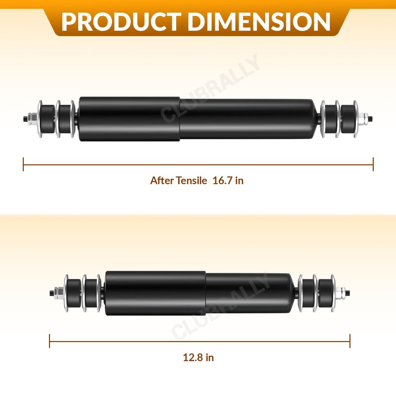 CLUBRALLY Golf Cart Front and Rear Shock Absorbers Set, EZGO TXT Shocks for 1994-2001 EZGO TXT, OEM# 76418-G01, 70248-G01, 70324-G01, 76419-G01
