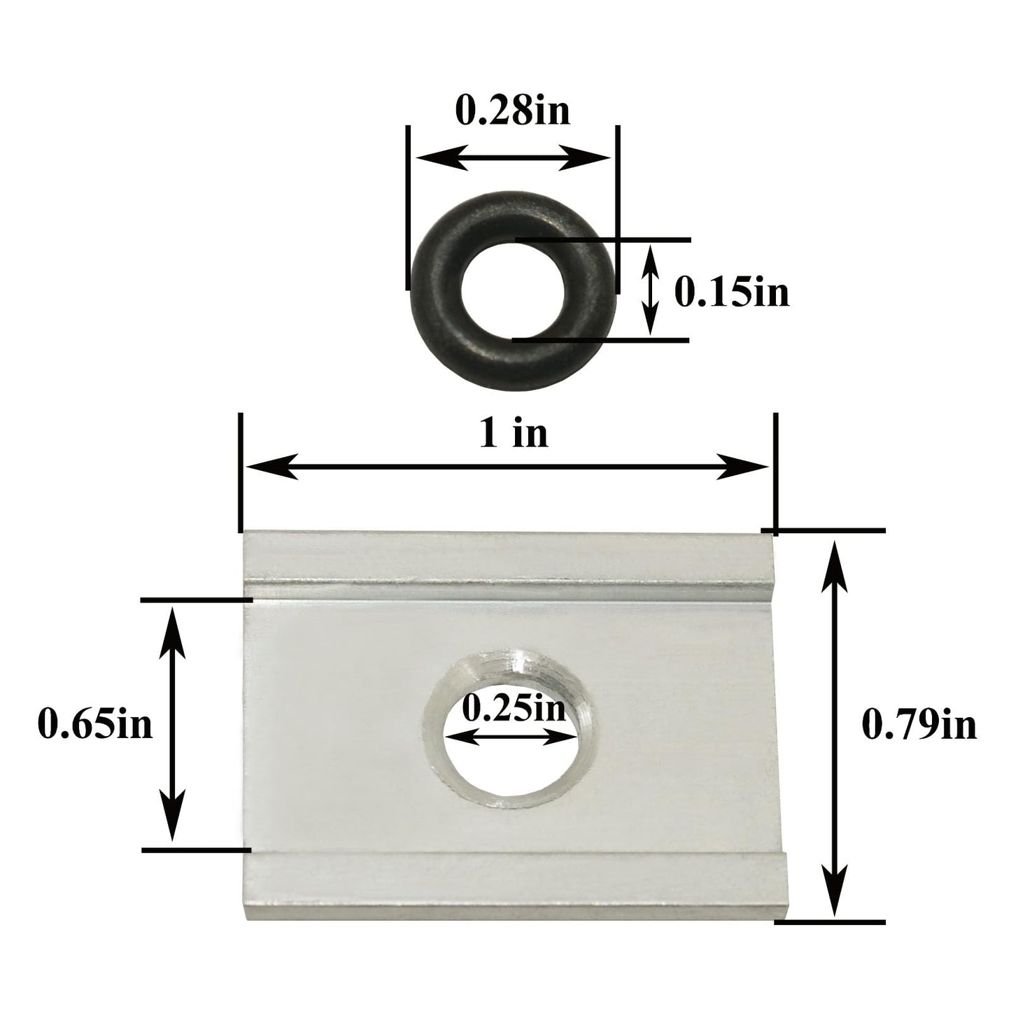 12Pcs AAP-1012 Kayak Adapter Plates and O-Rings, Kayak Accessories, Aluminum