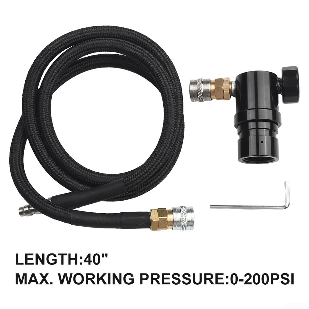 Regulator Pressure Regulator,MR GEN2 Regulator With Foster Coupler & Remote Hose,Output 20psi To 200psi High Pressure(2# Regulator with black hose)