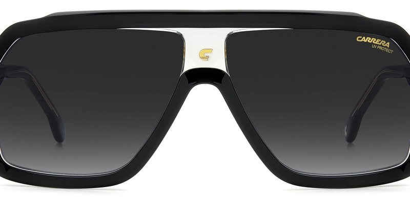 Carrera Unisex Sunglasses, 08a/9o Black Grey, 60