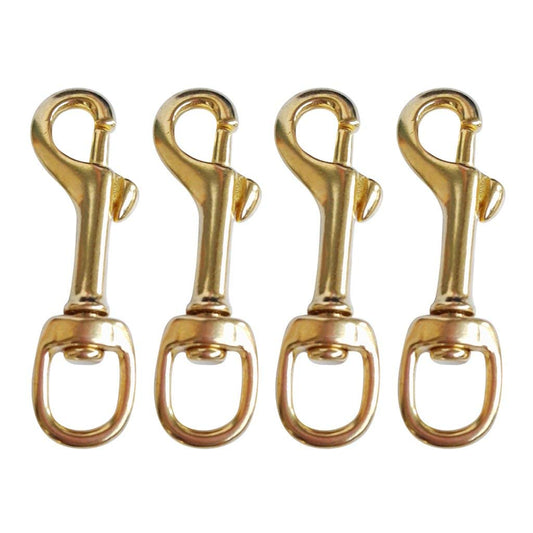 YiMusic 4 Pieces Brass Single Swivel Eye Bolt Snap Hook Buckle Suit for Scuba Diving Dog Clip Equipment Replacement