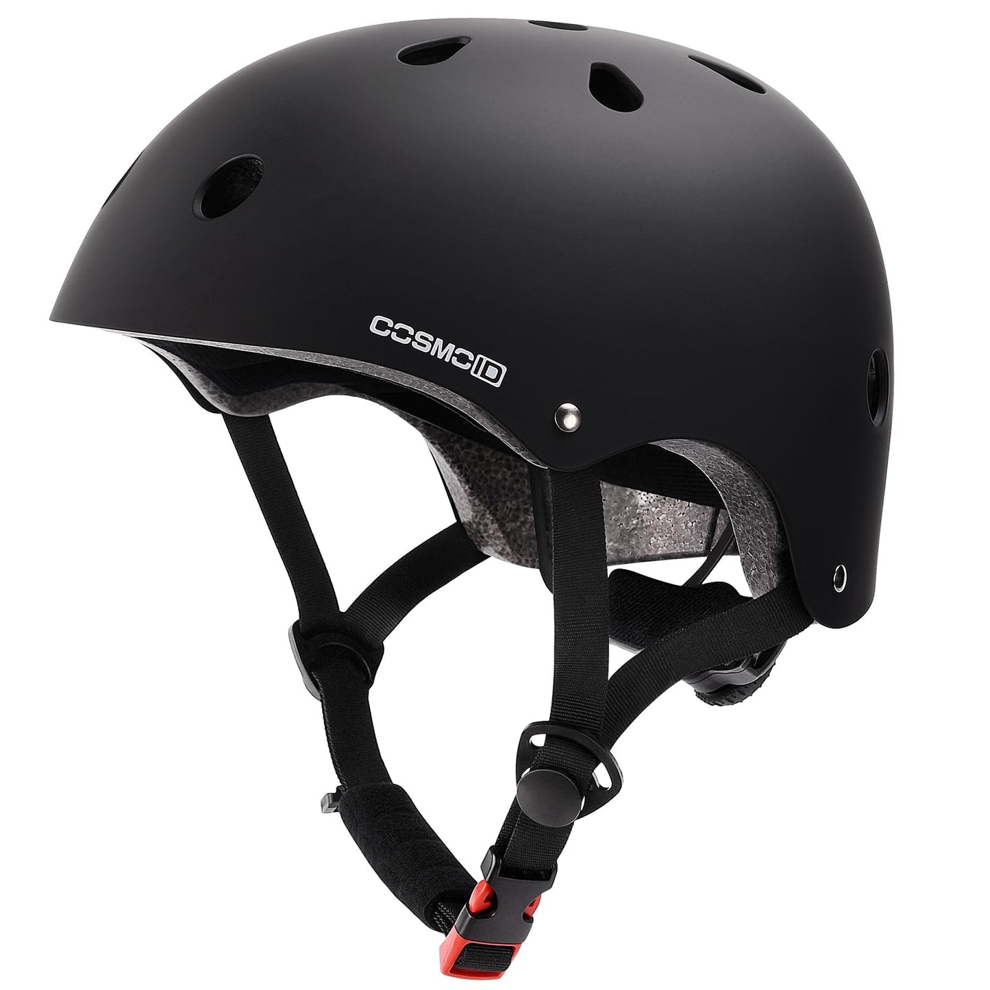 Helmet for Bicycle Scooter Roller Skate Inline Skating Rollerblading, Adjustable and Multi-Sport for Skate Scooter, 3 Sizes for Adult Youth (Black, Small)