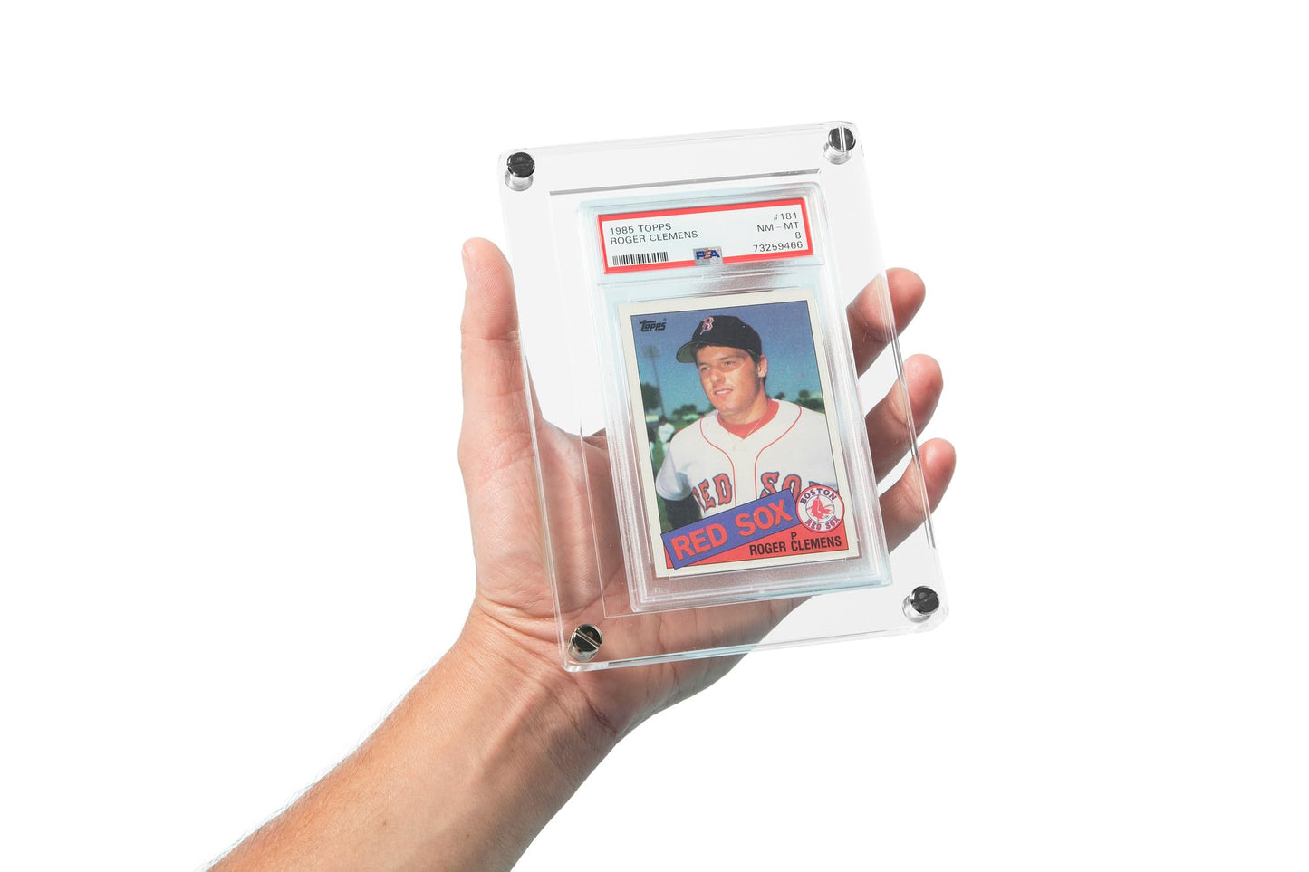 Graded Card Protector - Storage Case for Graded Trading Cards Fits PSA BGS Many More | Screw Down Design for Security and Protection | Heavy Duty Acrylic Display Sleeve Protects Sports Cards Slabs