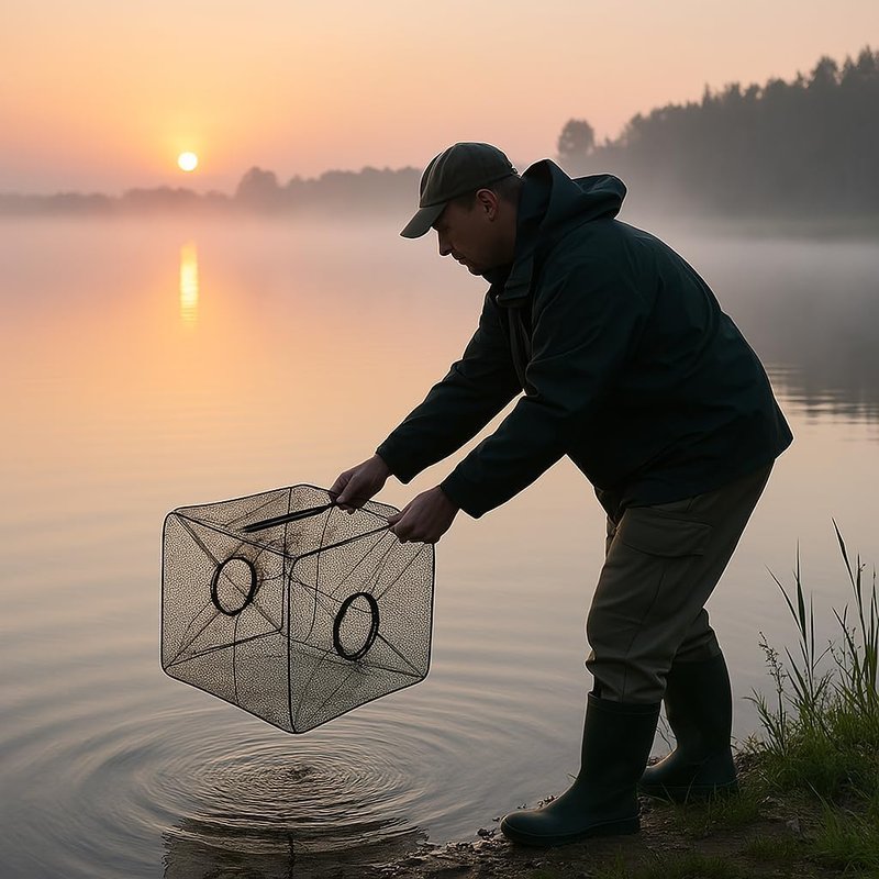 Fish Minnow Trap | Foldable Fishing Net 2-Pack for Easy Catching