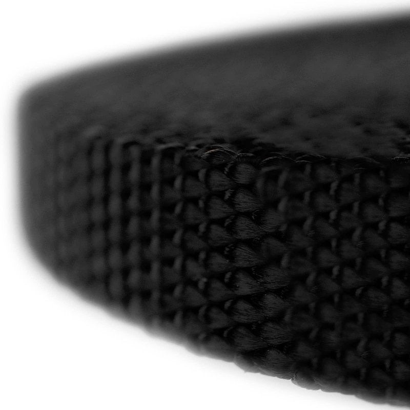 Country Brook Design - 3/8 Inch Heavy Duty 100% Real Nylon Webbing - 25+ Vibrant Colors (Black, 10 Yards)
