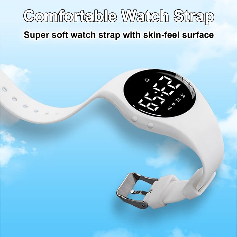 Kids Pedometer Fitness Watch without App/Bluetooth, Rechargeable Sports Watch with 21-Day Battery Life, IP68 Waterproof Watch with Alarm Clock Timer Step/Distance/Calorie Counter for Kid Boys Girls