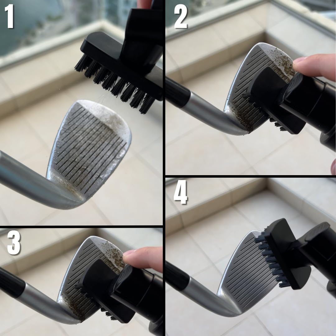 Pro Golf Club Brush Cleaner with 5oz Water - Golf Club Cleaner Brush with Water, Retractable Golf Club Brush, Golf Cleaner Brush, Golf Brush and Groove Cleaner, Golf Club Scrubber, Golf Water Brush
