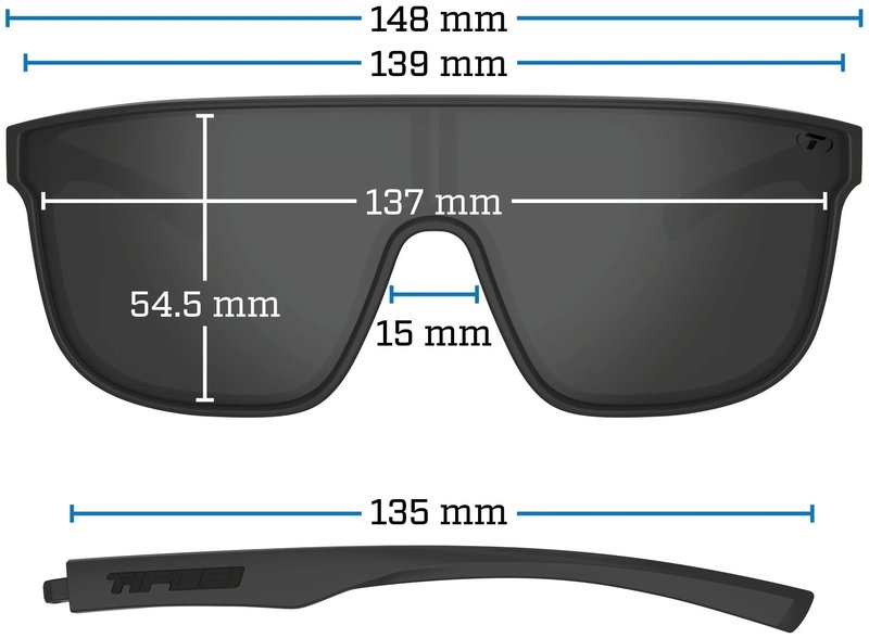 Tifosi Optics Sanctum XL Sunglasses (Midnight Vapor (Cobalt Blue Mirror))
