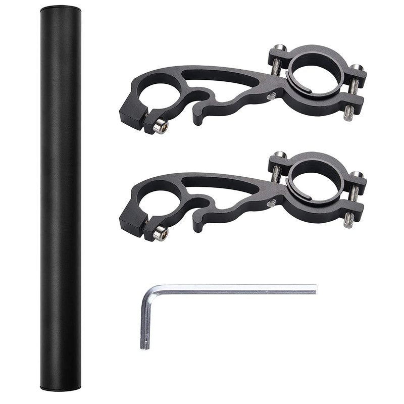 Bike Bicycle Double Handlebars Extender Extension,11.8 inches/30CM Aluminum Alloy Super Long Bike Bracket Accessories,for Bike Mounts,Bicycle Extender Bars,for 20mm-32mm Bars Caliber