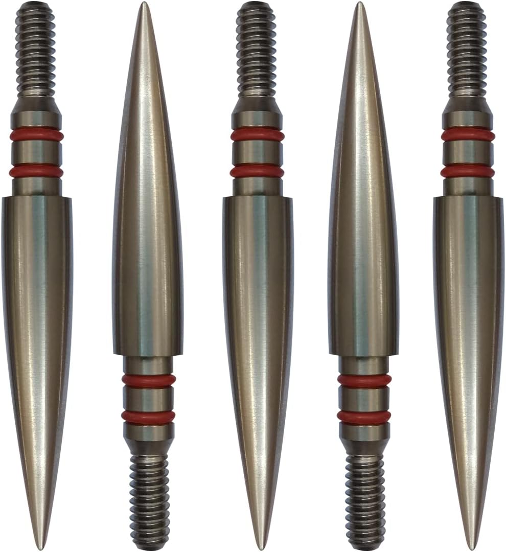 Archery Field Points - Stainless Steel Arrowheads 100/125/150/200/300 Grains | 12 Pack