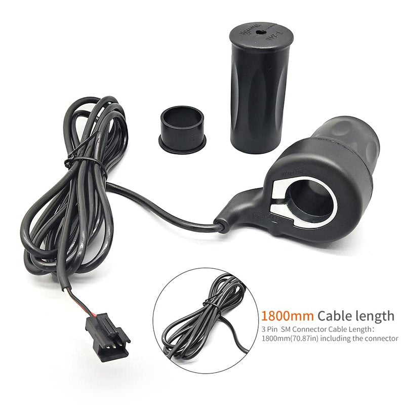 HUDAMZKY Electric Bicycle Right Handle 20X Half Twist Throttle 24V 36V 48V 60V 72V SM/Waterproof Connector for E Bikes or Folding Electric Scooter（Right）