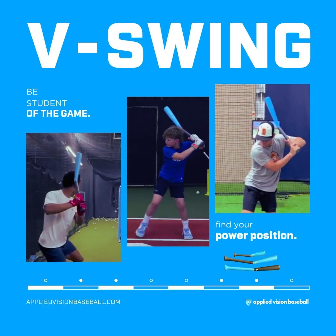 Baseball & Softball Swing Trainer - Applied Vision Sports V-Swing Batting Aid for Improved Performance
