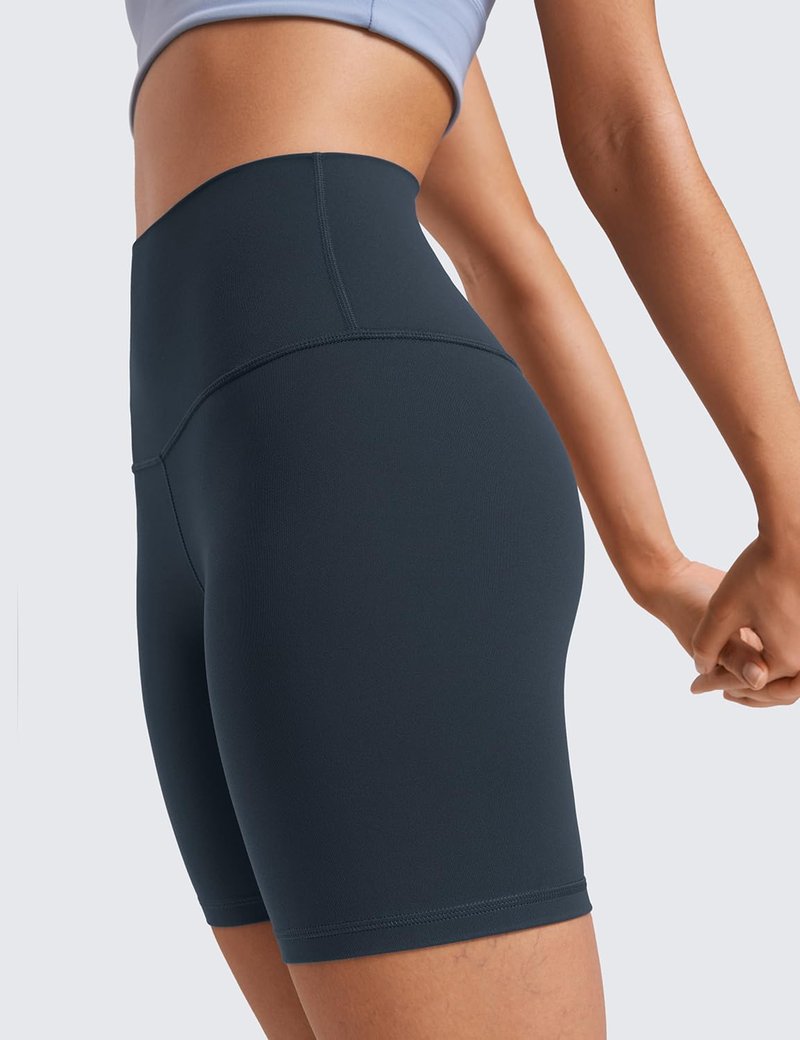 CRZ YOGA Biker Shorts - High Waisted ButterLuxe Spandex for Yoga & Running | 6" Length